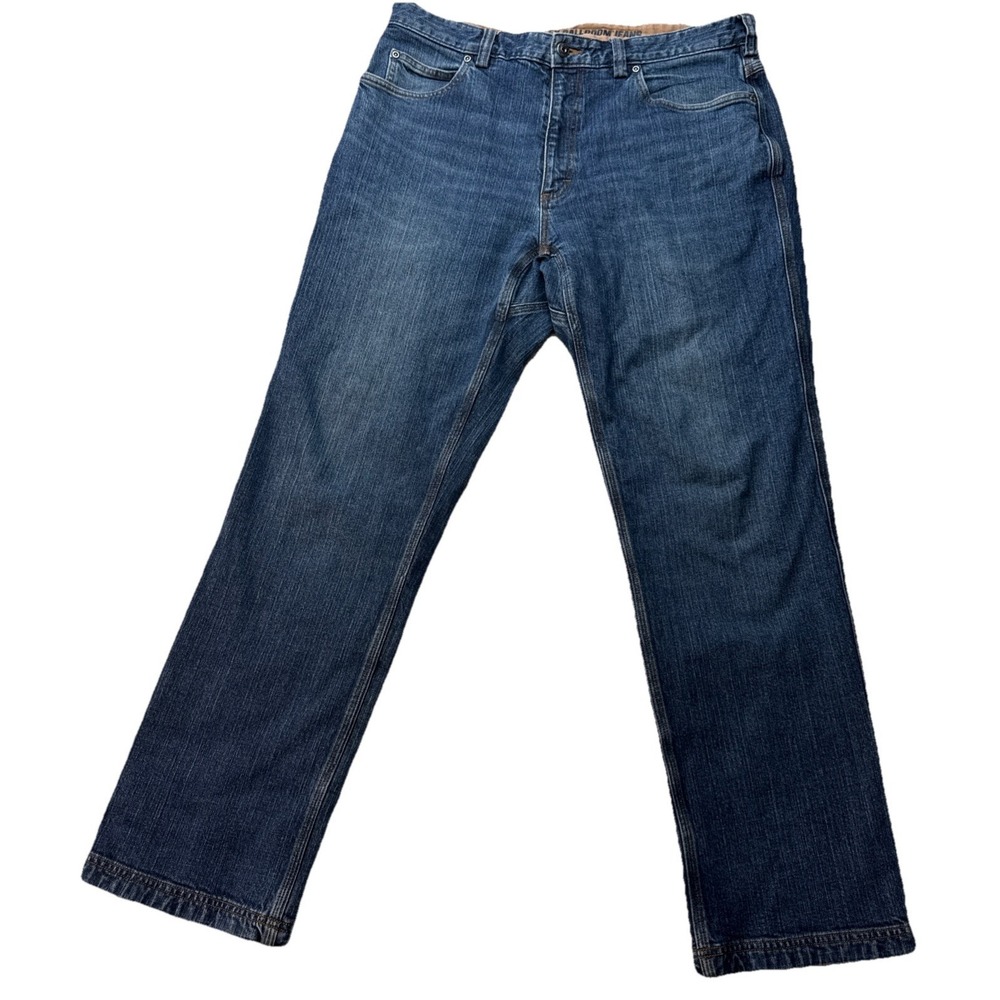 Duluth Trading Co Flex Ballroom Jeans Mens 36x32 Relaxed Fit Denim Blue Pants